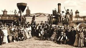 Transcontinental railroad is completed