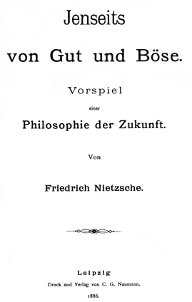 NIETZSCHE PUBLICA "MÉS ENLLÀ DEL BÉ I EL MAL"