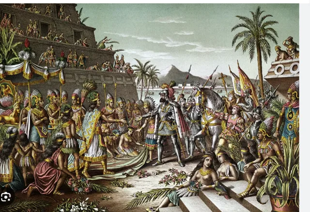 Cortès inizia la conquista dell'Impero degli Aztechi