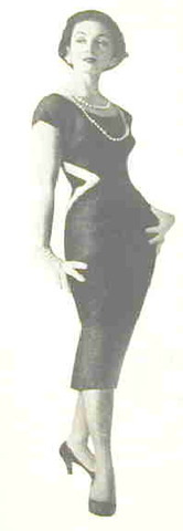 1955- The year 1955 was a year of what might be termed "siren simplicity" in women's fashions. Clothes combined willowy sex appeal with fresh youthfulness and ease. Both the 1920s and the French empire had their reflections in the mode, but the blend was