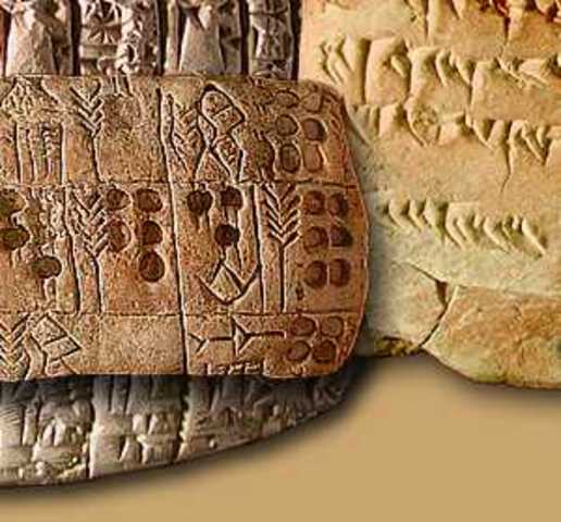 First type of writing 3000BC