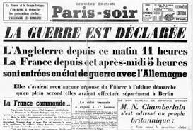 La France et la Grande-Bretagne déclare la guerre a l'Allemagne