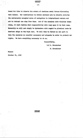 Counterargument from Khrushchev