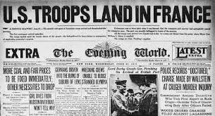 American combat troops arrive in france