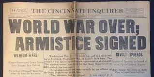 Germany signs the Armistice at Compiègne ending World War I