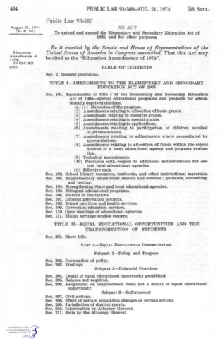 Education Amendments Act