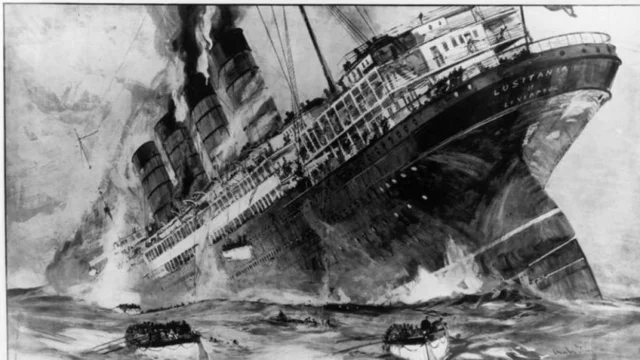 Hundimiento del Lusitania.