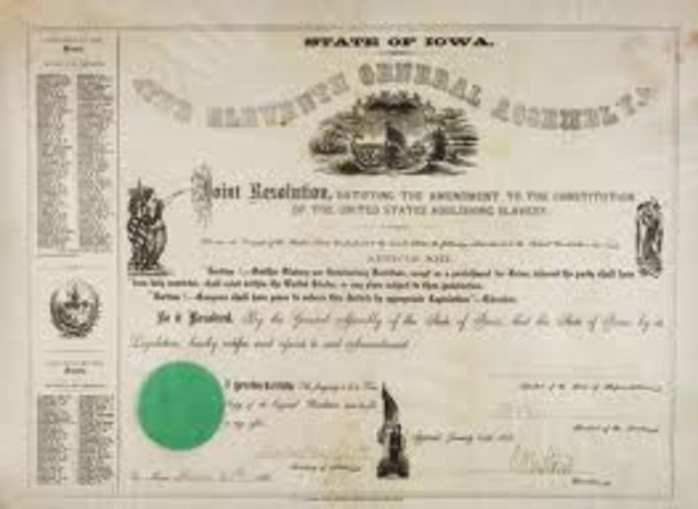 The Amedment To Slavery