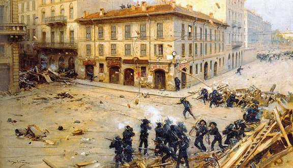 A Milano, l'esercito spara sulla folla che protesta contro il carovita