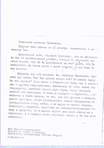 Soviets propose that the U.S take their missisles out of Turkey