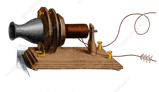 The telephone by Alexander Graham Bell