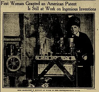 Flat-bottomed paper bag by Margaret Eloise Knight