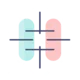 Pngtree the pharmacology logo is flat and has little blue and pink png image 12274652
