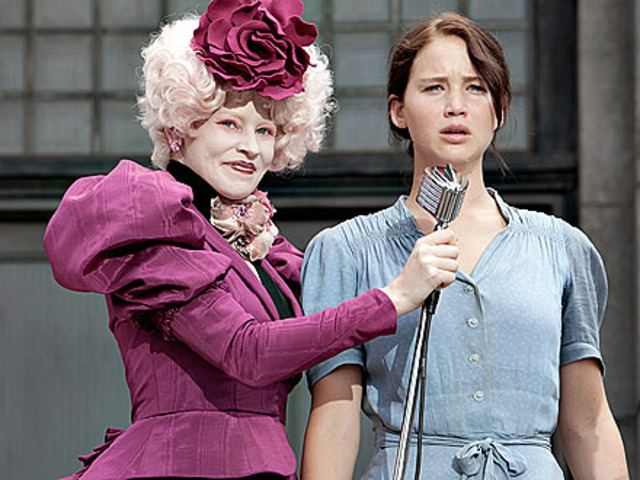 Katniss volunteers for her little sister Prim, so she does not have to go into the arena