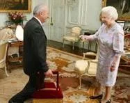 Knighted by Queen Elizabeth II (1988)