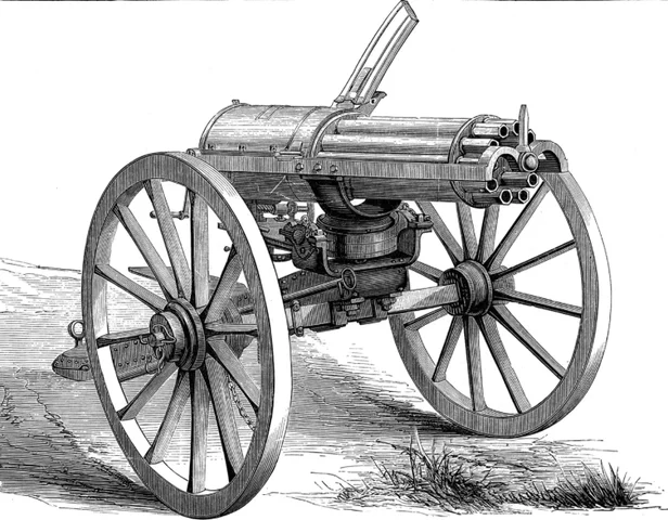 Maxim gun invented