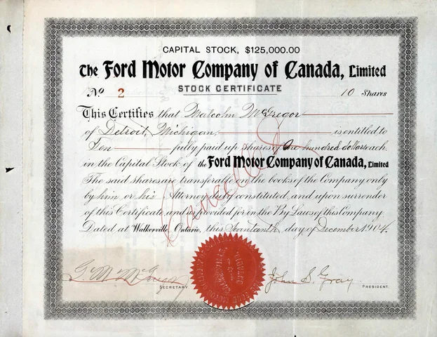 Canadian Ford Motor Company is Founded