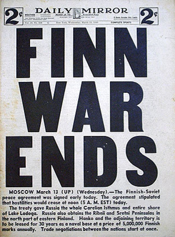Finland signs a peace treaty with Soviets