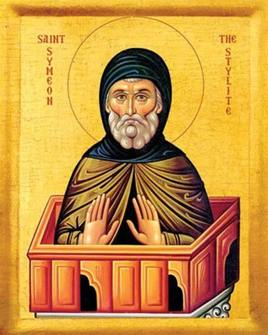 Saint Symeon Stylites leaves his monastery