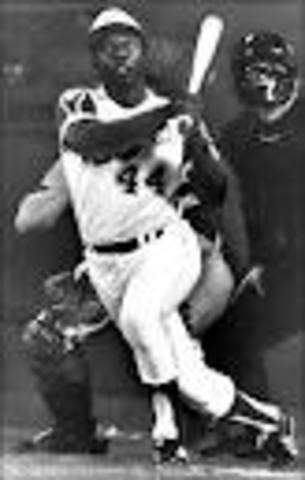 hank was 1 hit behind babe ruth's record.