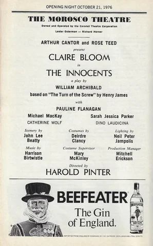 Sarah in "The Innocents" on Broadway