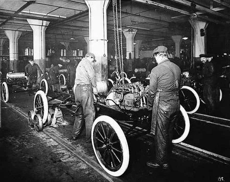Implementación de la línea de ensamblaje de Ford
