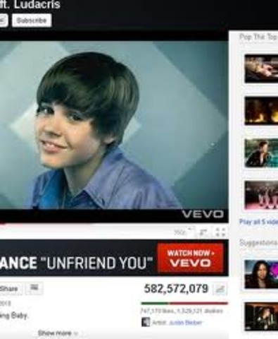 Justin posted his first Youtube video