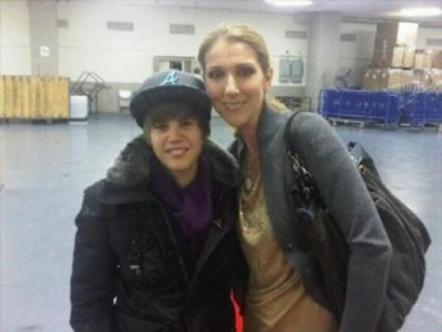 Justin Bieber meets Celine Dion