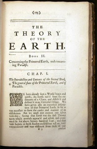 Publicacion de Teoria de la Tierra