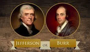 Aaron Burr and Thomas Jefferson tie in election
