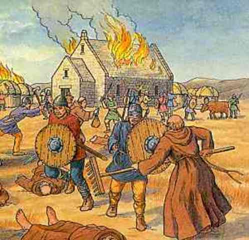 Viking's invade English monastery