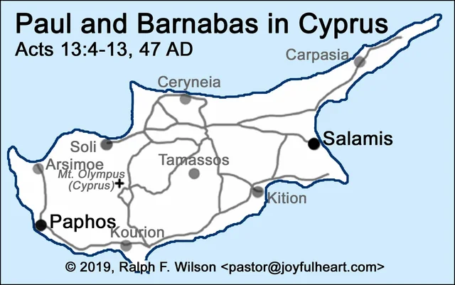 Paul and Barnabas's first stop