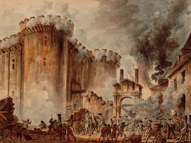 Parisians storming the Bastille