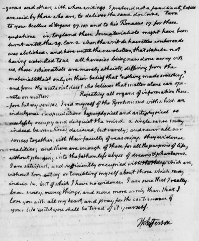 The first writing of Abigail Adams