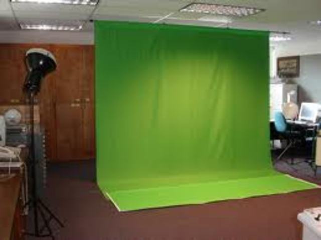 Started filming our music video via using green screen