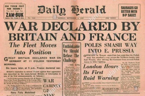 Great Britain and France Declare War on Nazi Germany