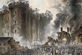 Parisians storming the bastille