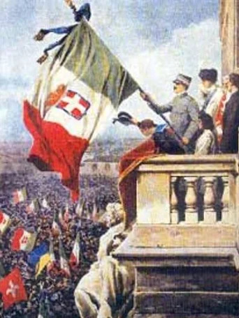 Italia entra en guerra a favor de los aliados a cambio de recibir territorios pertenecientes al Imperio austríaco.