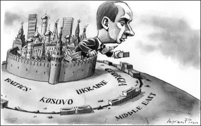 The Soviet empire falls