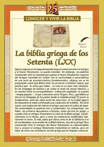 La traducción de los 70 - Septuaginta