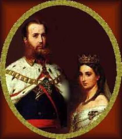 Maximiliano y Carlota como emperadores