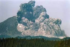 Mt St Helens erupts
