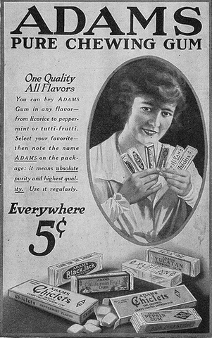 Adams use chicle to make gum, just as the Mayan did.