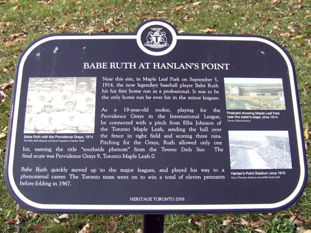 Babe Ruth's first home run