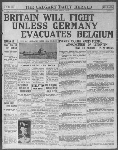 Germany invades Belgium