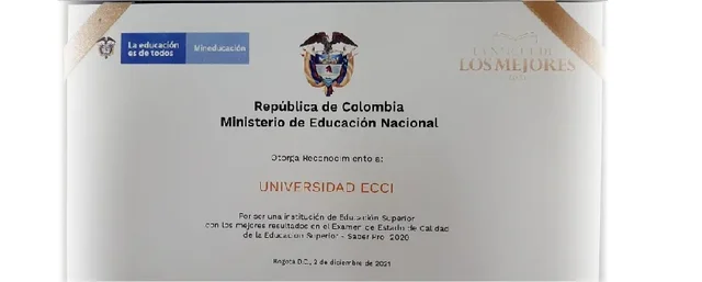 Reconocimiento a la Universidad ECCI.
