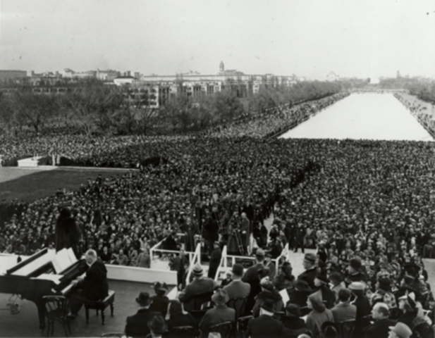 Sang at Lincoln Memorial