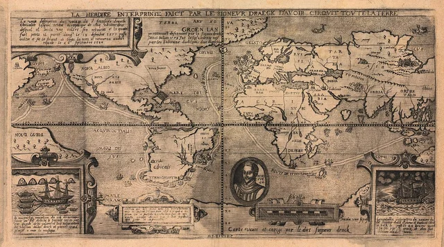 Great Britain- Sir Francis Drake completes circumnavigation around the world