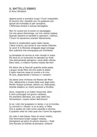 Arthur Rimbaud compone Il battello ebbro.