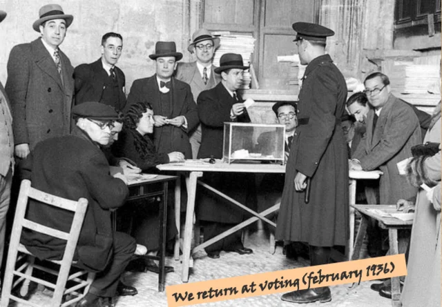 We return at voting(february 1936)